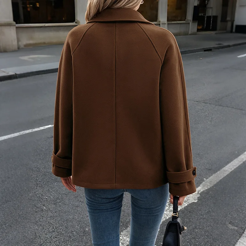 Medium and Long Woolen Coat 2026 Autumn and Winter New Temperament Lapel Loose Thickened Woolen Coat Women