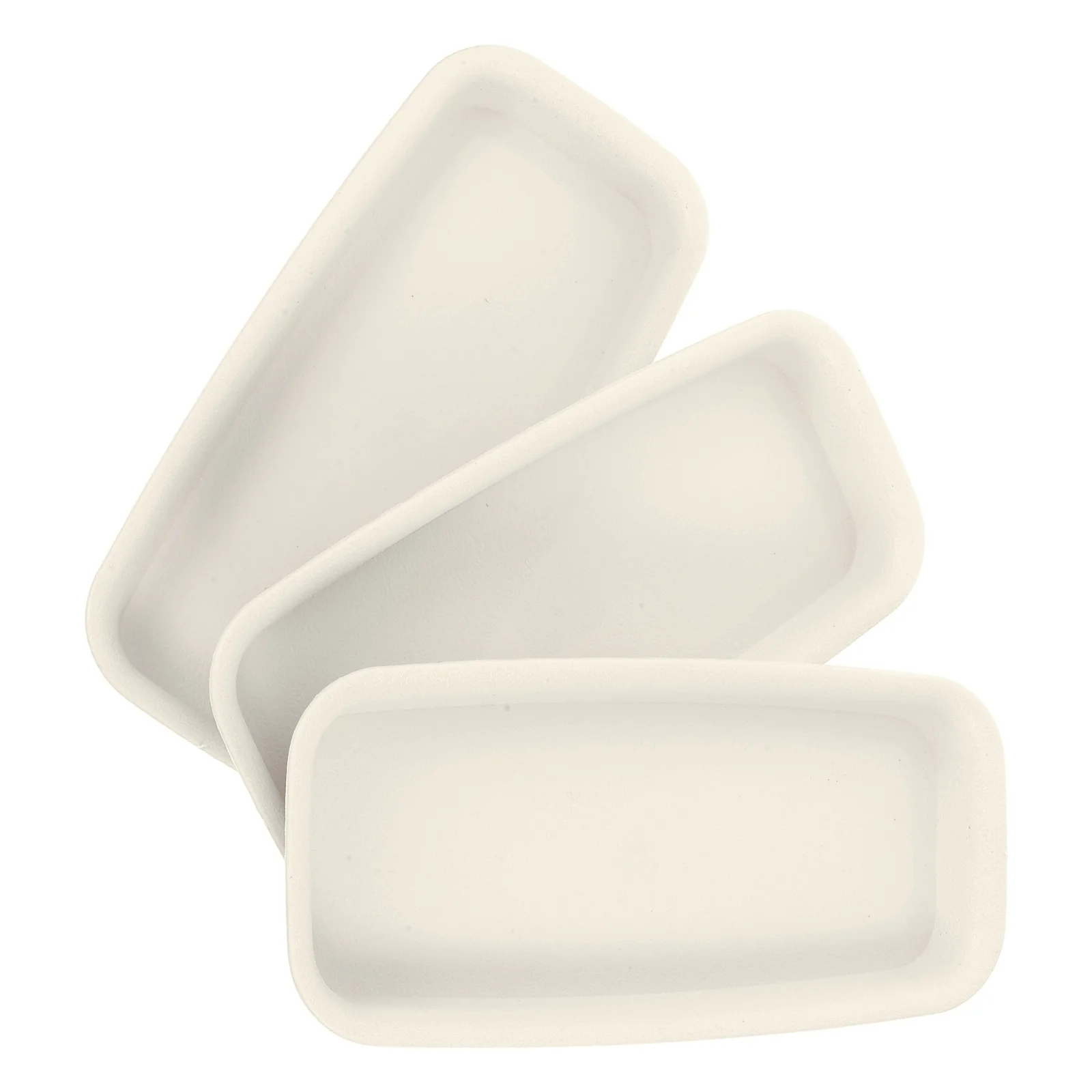 

5pcs Rectangular Anti-Leak Plant Trays 21x8 5cm Beige Flowerpot Bottom Saucers Durable Plastic Garden Accessories