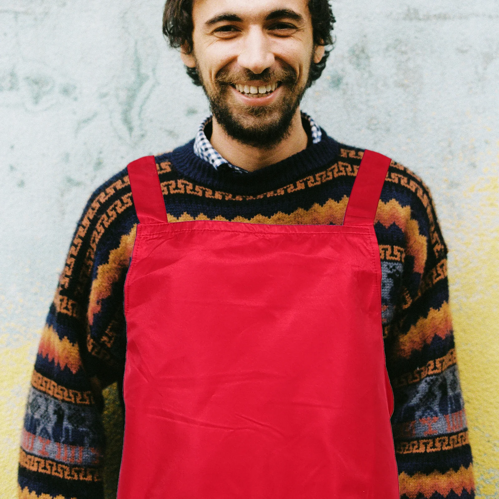 

Red Waterproof Apron Oil-Resistant Long Bib Kitchen Apron For Cooking Baking Bbq Chef Server Unisex Adjustable Workwear