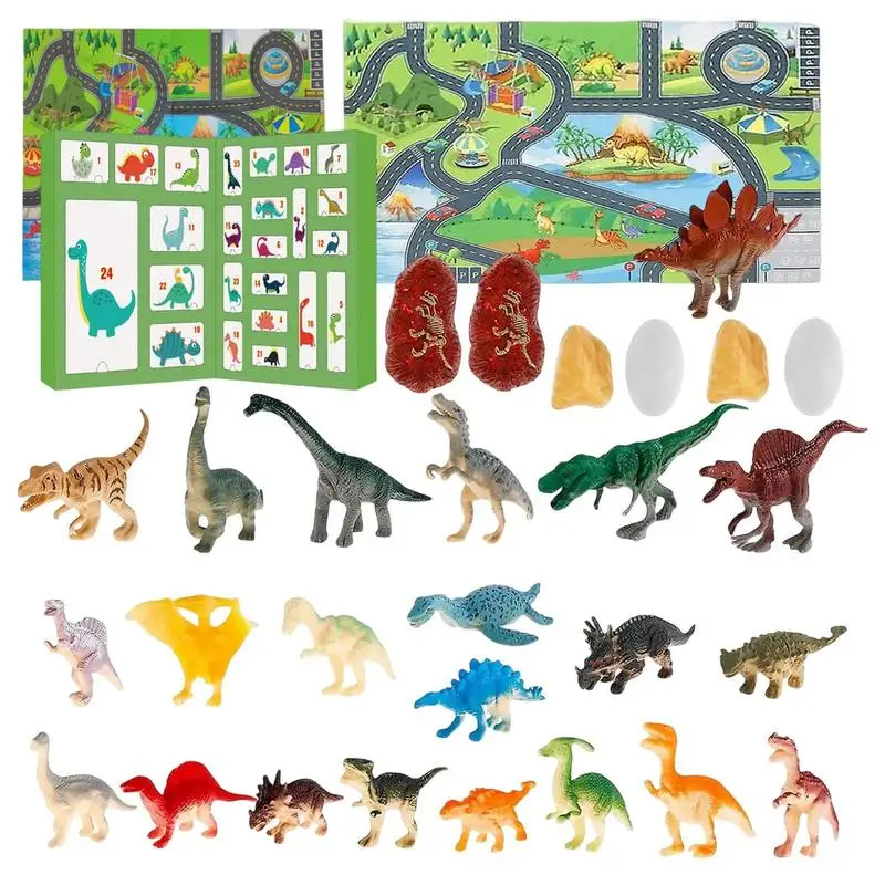 Calendário de natal advento dinossauro brinquedos educativos brinquedo dinossauro advento calendário de natal 24 dias contagem regressiva presente