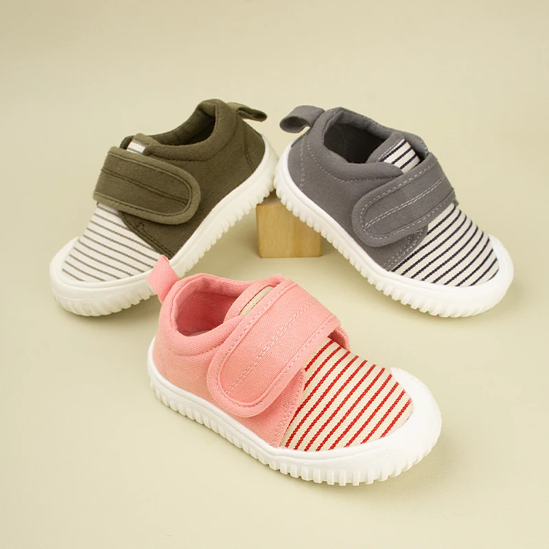 Unisex Little Kids Outdoor Sports Sneakers Daily Walking Comfortable Flat Canvas Shoes EW9S01/02