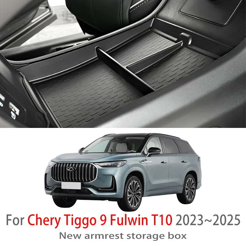 

Car Accessories For Chery Tiggo 9 Fulwin T10 2023~2025 Center Console Armrest Storage Box Multifunctional Storage Box Auto Parts