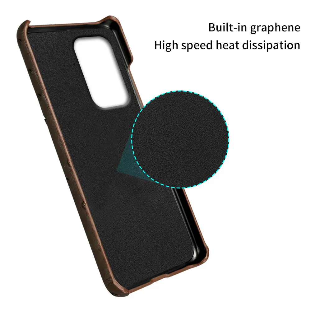 Genuine Ostrich Leather Case for Xiaomi Redmi Note 13 Pro Plus Cover For Mi 12S 13 Ultra 14 13T Pro 12T 11 12 14Pro Poco X6 Pro