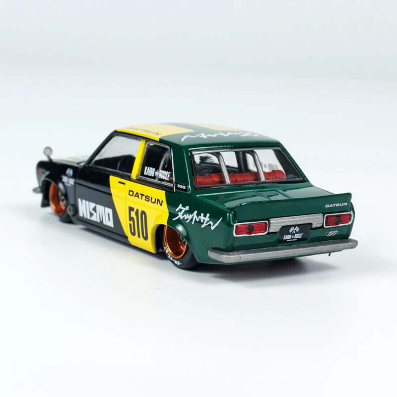 MINIGT 1/64 Datsun 스트리트 510 레이싱 V2 합금 장난감 자동차, 다이캐스트 금속 모델 선물