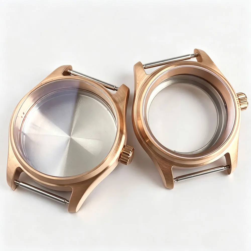 36mm/39mm CUSN8 Solid CUSN8 Bronze Watch Case 20ATM for NH35 NH36 ETA 2824 Miyota 8215 Movement Sapphire Glass Watch Parts
