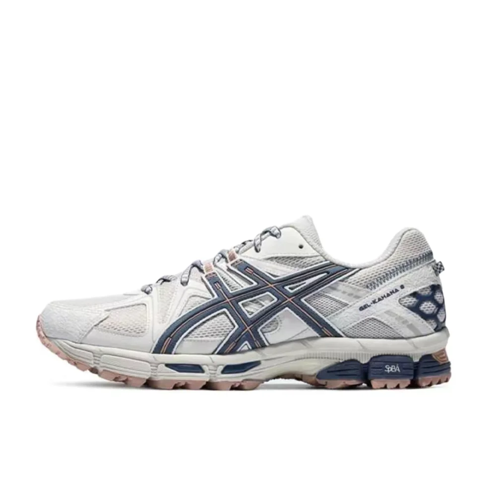 ASICS Gel-Kahana 8 Men's Light Gray Low-Top Trail Trainers – Breathable Cushioned Non-Slip Sole & Comfortable Wear 1011B109-023