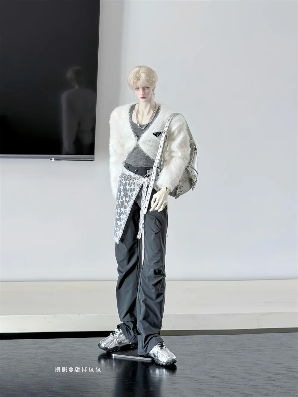 BJD Doll Shoes Toy ID75 Soft Soled Sports Black White Boys Girls Exercise Handsome Sneaker Casual Shoes Girls Doll Accessories