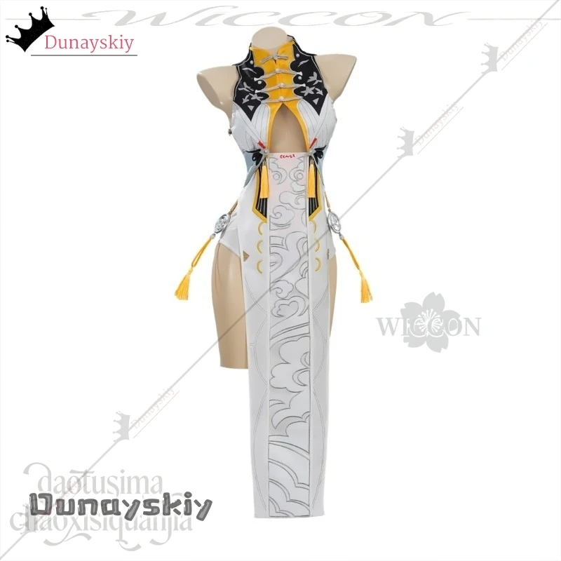 

YiNuo @ Zenless Zone Zero Косплей Ye Shunguang Аниме Игровой Костюм Китайские Стили Kawaii Выдалбливают Платье Ципао Пушистый Хвост Парики