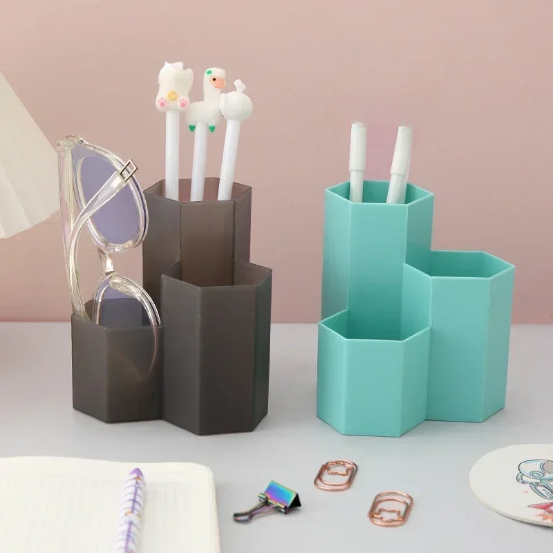 Простой-матовый-сотовый-держатель-для-ручек-большая-емкость-многофункциональный-настольный-ящик-для-хранения-канцелярских-принадлежностей-офисные-аксессуары