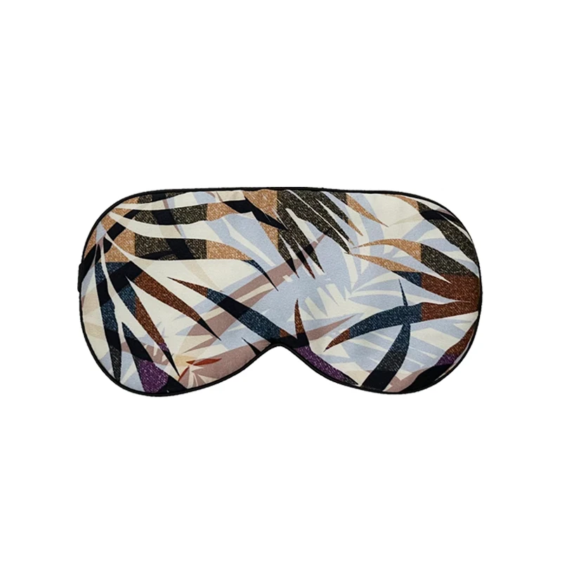 

1pc Sleep Eye Mask Floral Pattern 100% Mulberry Silk Eyeshade Soft Blindfold Travel Yoga Relax Aid Adjustable Multicolor