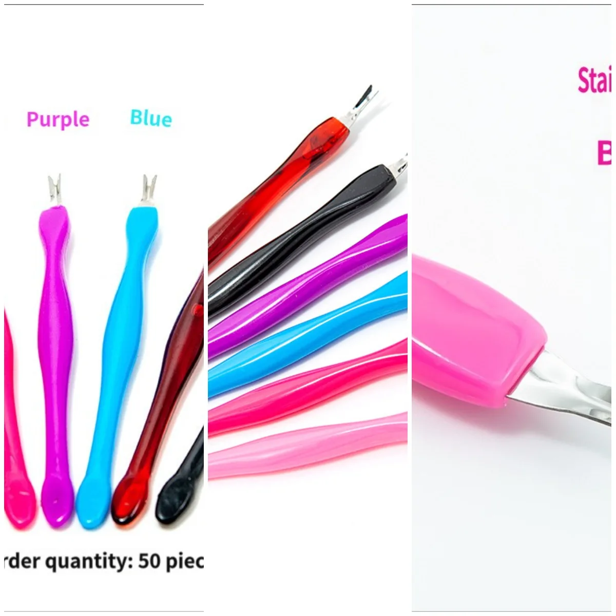 

Nail art dead skin push stainlsteel dead skin fork exfoliating manicure dead skin spatula