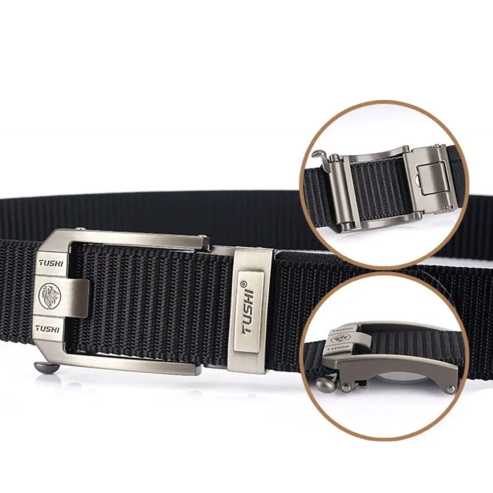 Luxury Retro Letter Men Nylon Alloy Belt Non-porous Classic Pin Buckle Belt Versatile Thicken Casual Belts Waist Accessories