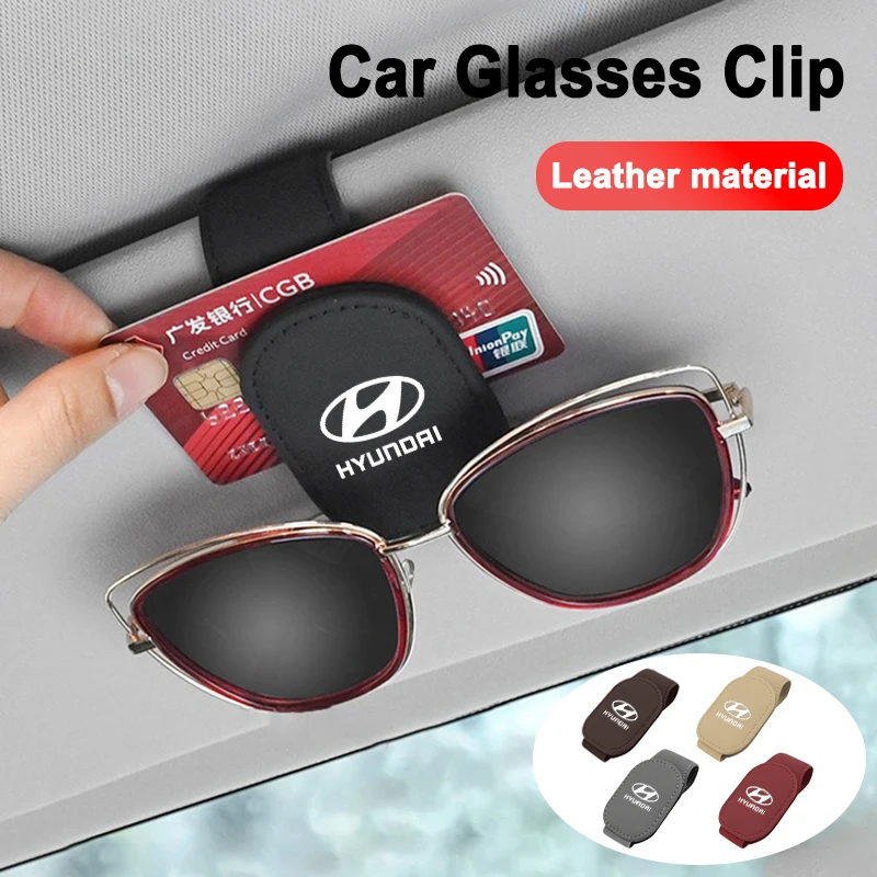 

Car Glasses Clip Sun Visor Sunglasses For Hyundai Tucson Sonata Azera Elantra Creta Rena Veloster Kona Santafe Auto Accessories