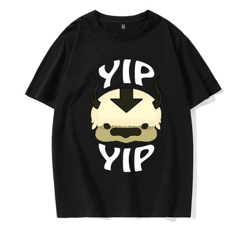 Avatar The Last Airbender Tee Shirt Appa Yip Harajuku EU Size Tshirt Fashion Mange T-shirt Y2k Streetwear Hip Hop Vintage Tops