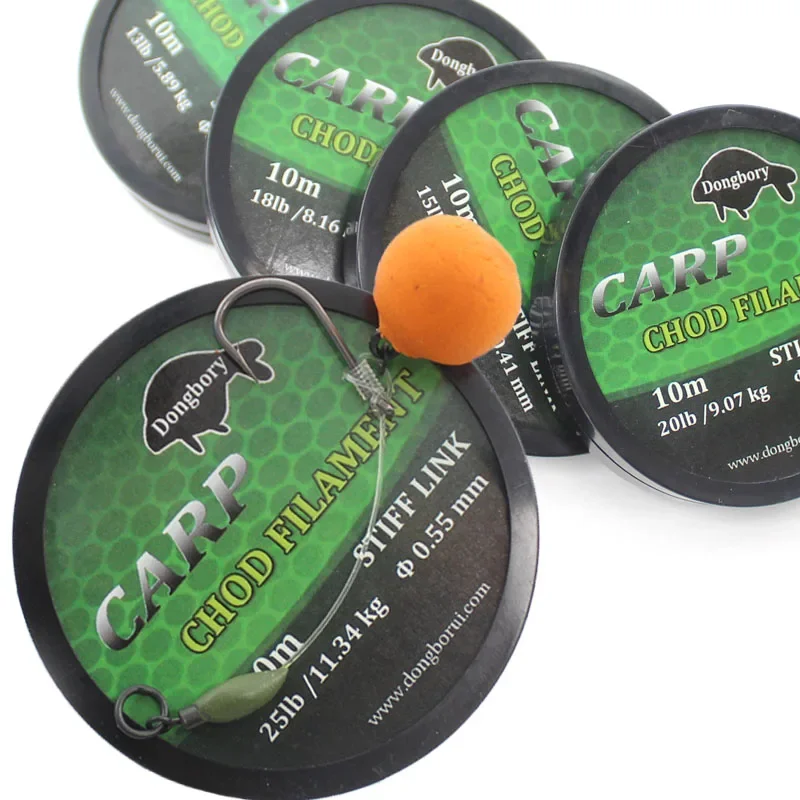 10 м фторуглеродная рыболовная леска, однонитевая крючок для ловли карпа, Риг для ловли карпа, проволока из углеродного волокна, крючок для поводка, рыболовная снасть, Япония