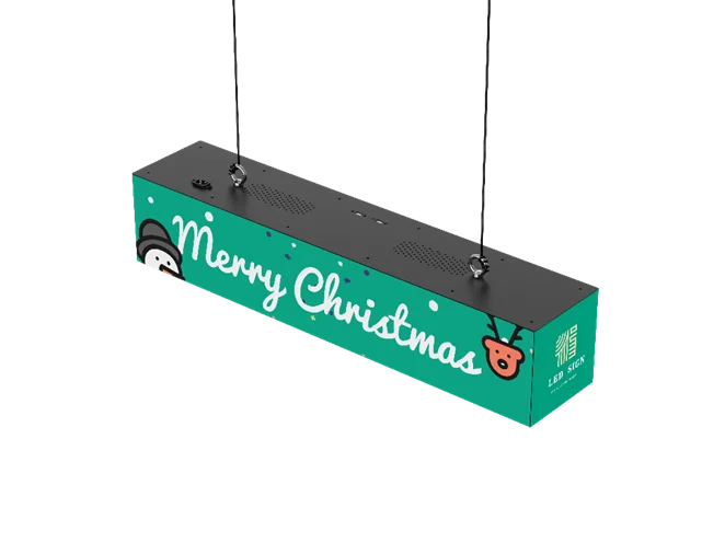 Señal de elevación de 5 caras, caja de luz LED colgante, letrero publicitario interior para tienda, cafetería, exhibición de tienda