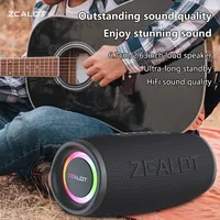 ZEALOT-S56 Bluetooth Speaker 40W Output Powerful Bass IPX6 Waterproof RGB Light Portable Wireless Speaker for Outdoor Use