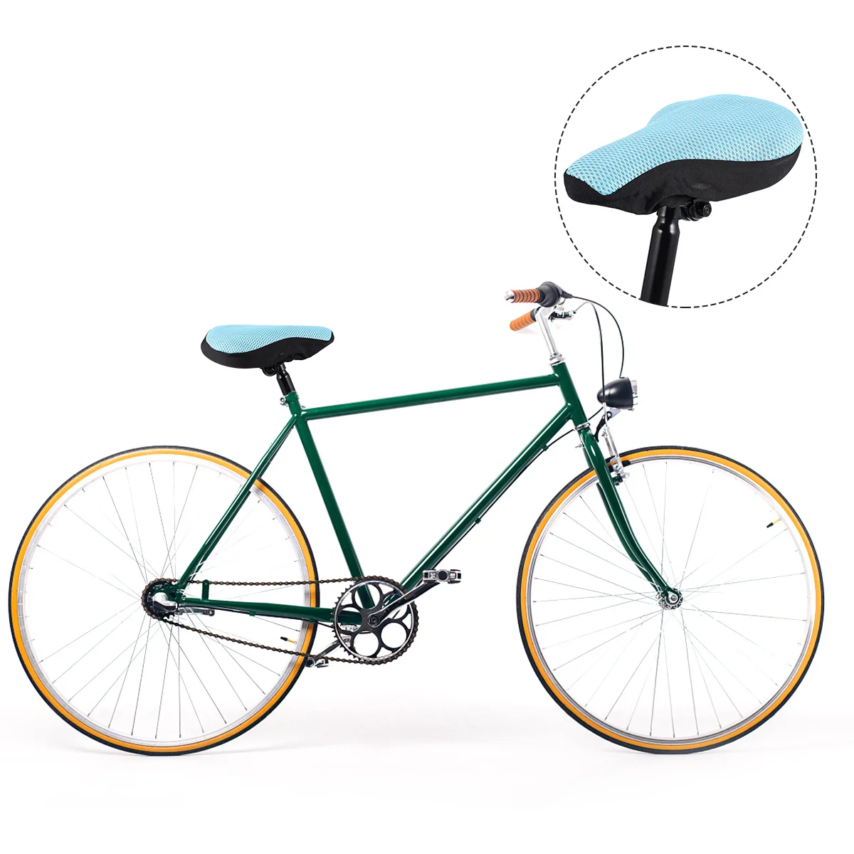 

Breathable 3D Mesh Bike Saddle Cover Sun Block Durable Elastic Edges Protection for Most Bikes Outdoor Cycling Gift