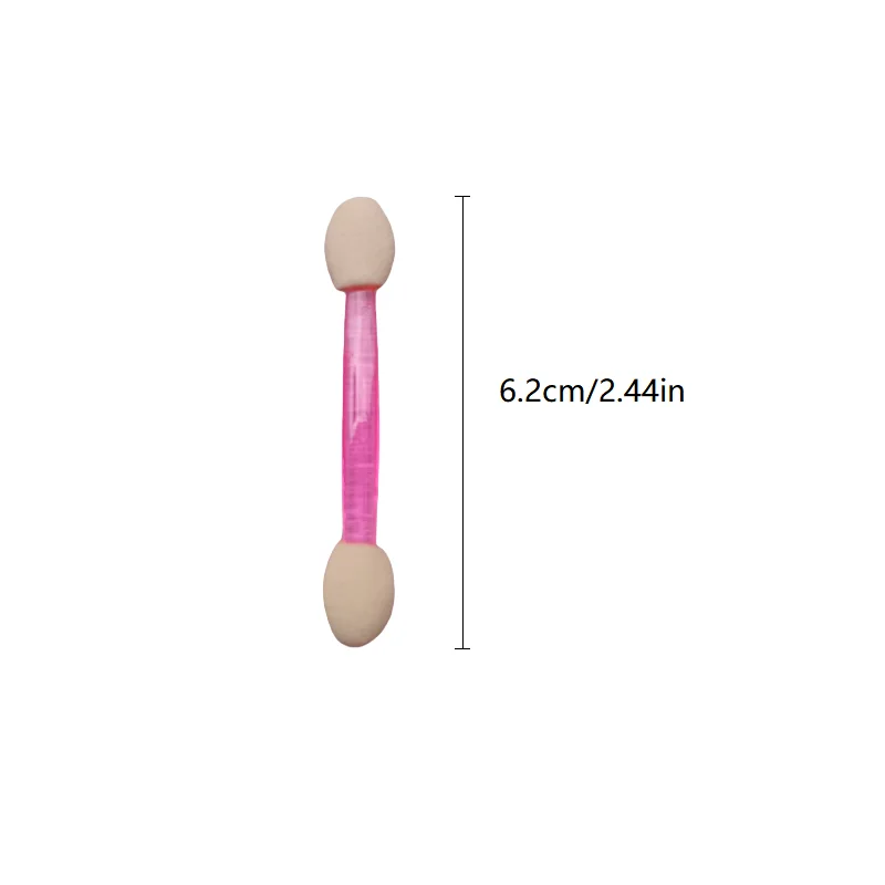 Colores aleatorios, aplicadores de esponja portátiles de doble punta para sombra de ojos, para maquillaje, arte de uñas