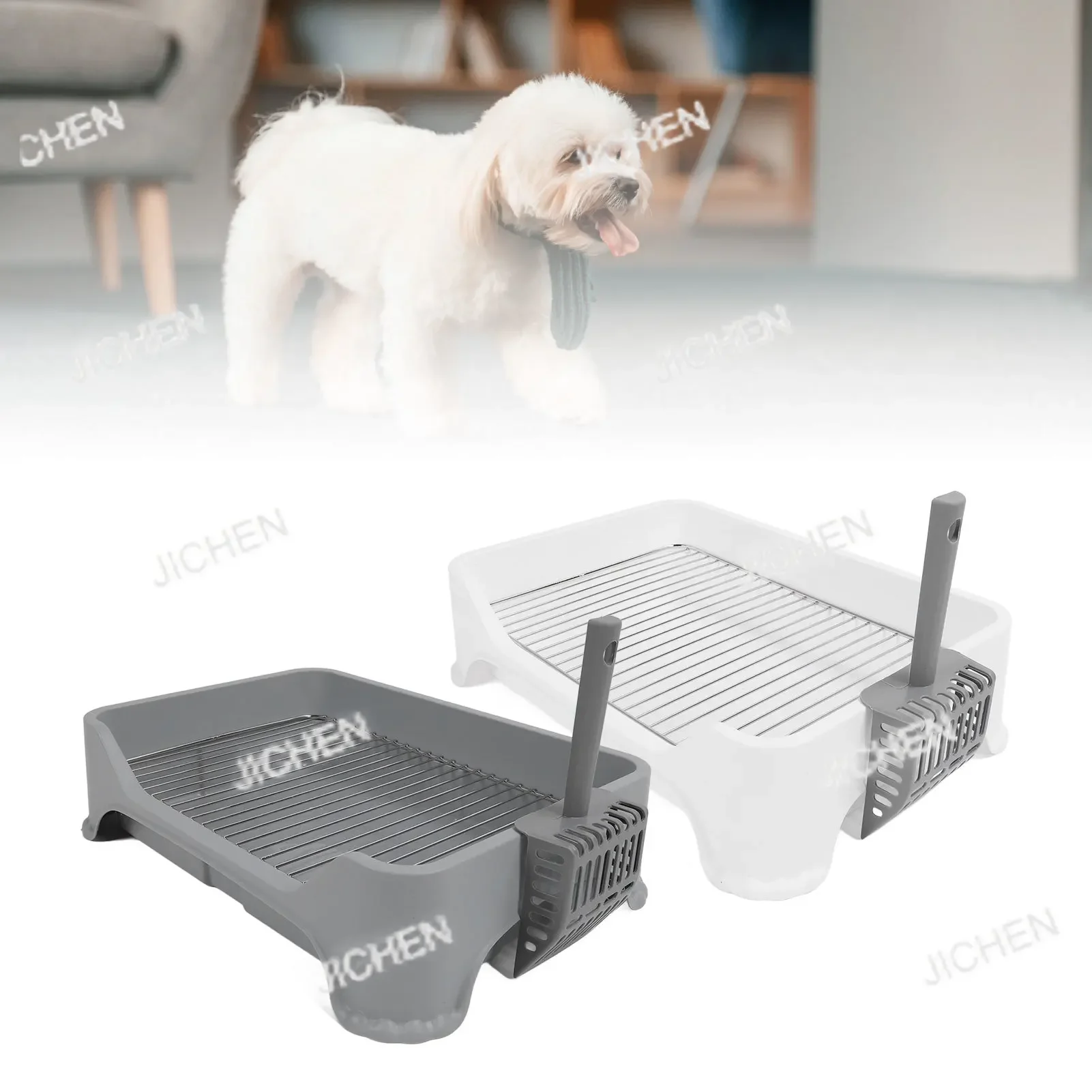 

ZQ Поднос для приучения к горшку для собак, туалет для приучения к собакам, съемный, удобный для ухода, нержавеющая сталь, универсальный для маленьких и средних собак