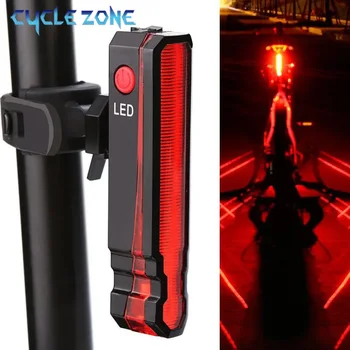 Fiets Achterlicht Waarschuwingslamp Waterdicht Zadelpen Led Licht Usb Oplaadbare Mtb Racefiets Achterlicht