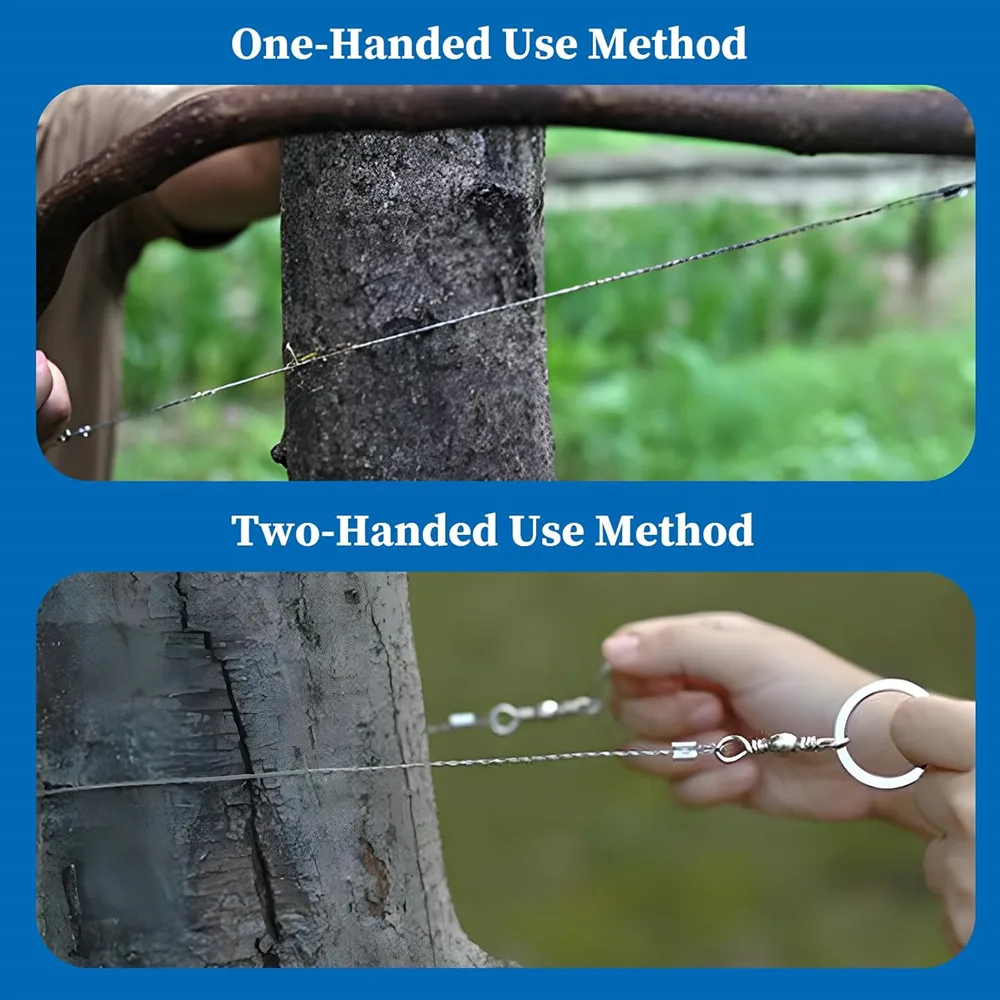 Manual Wire Saw Outdoor Emergency Survival Chain Saw Hand Tools  Portable Camping Hiking Cutting Wood Wire Saws Tools
