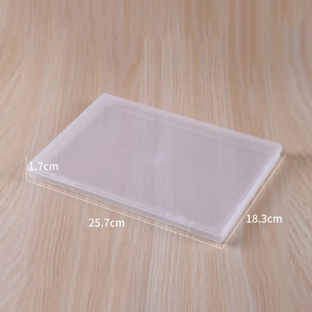 

Durable Container Case Rectangular Plastic Clear Storage Box Flat Eco-friendly Transparent Wear-resistant Table Organizer