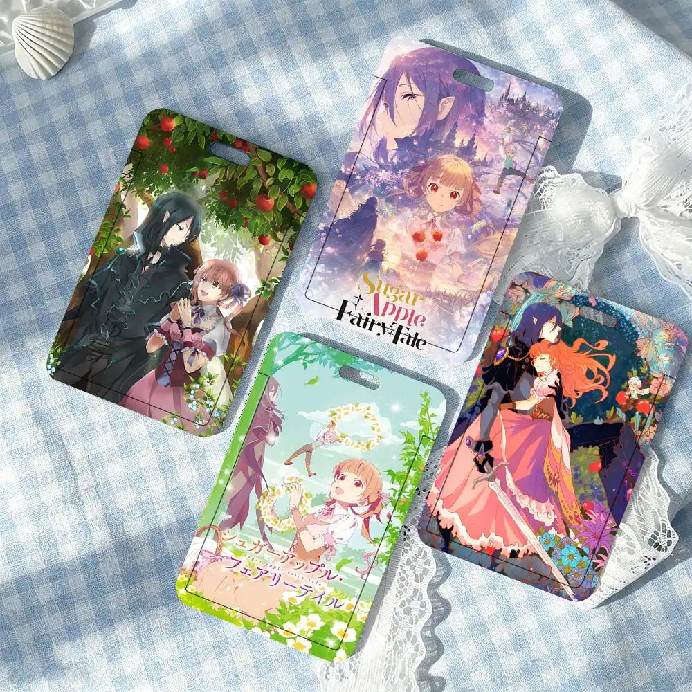 Porta-cartões com cordão, tema «Fada da Maçã de Açúcar» (Anime), porta-cartões de identificação para estudantes, porta-cartões para usar no pescoço, acessórios para controlo de acesso, presentes.