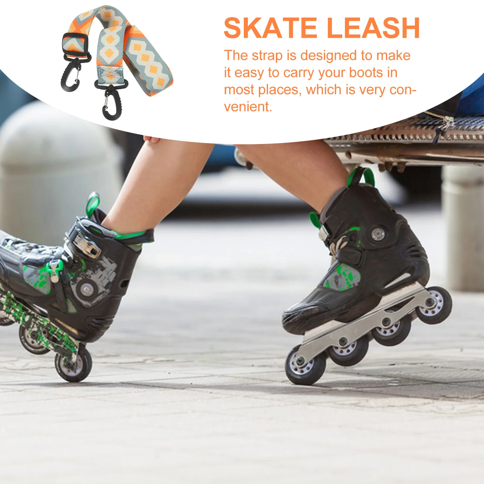 

2pcs Ski Straps Adjustable Length Portable Carrying Leash Wear Resistant Skates Carrying Strap Foldable Design Suitable Adults