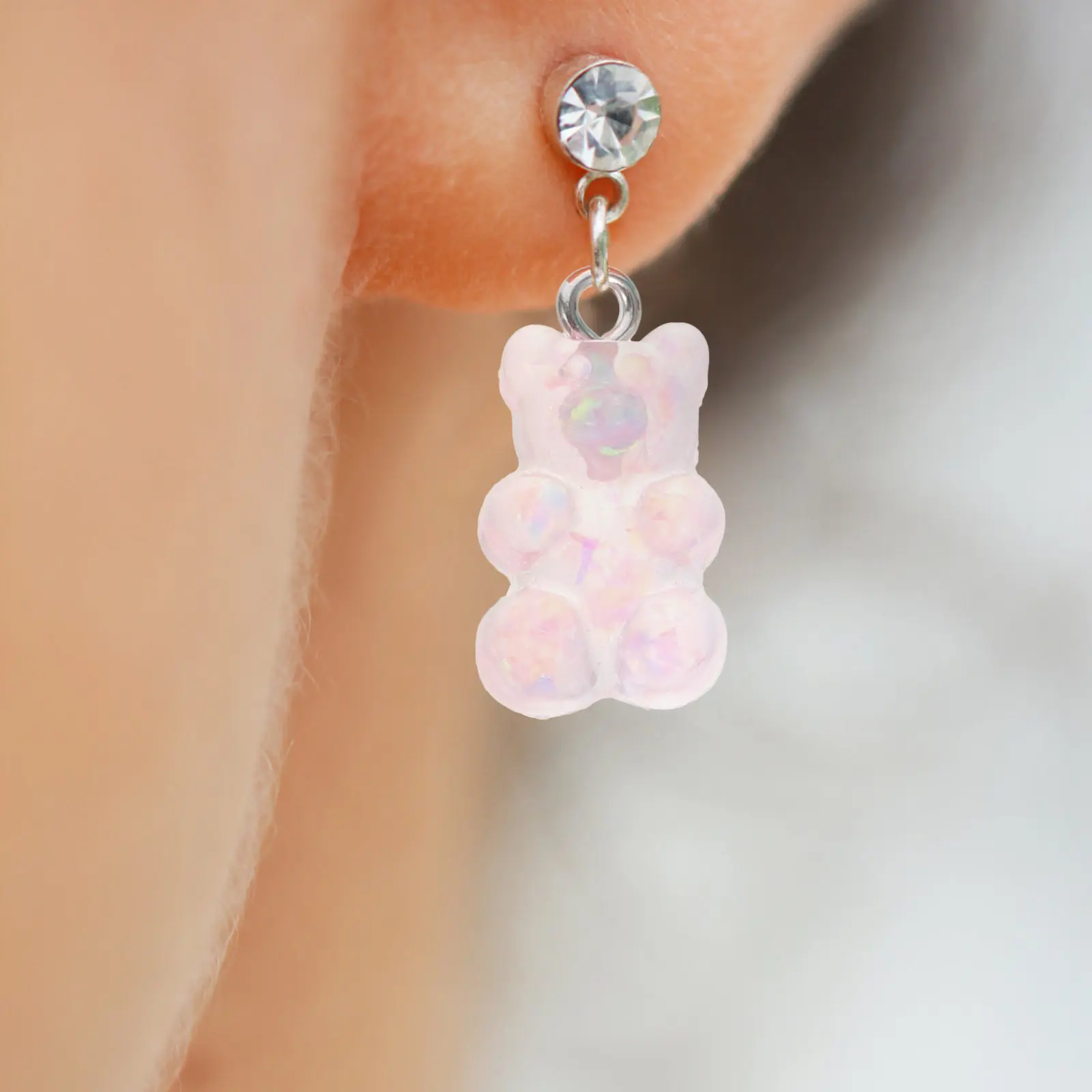 

40pcs Simulation Bear Earring Charms Resin Dangle Charms For Diy Jewelry Making Craft Pendant Accessories Bear Beads
