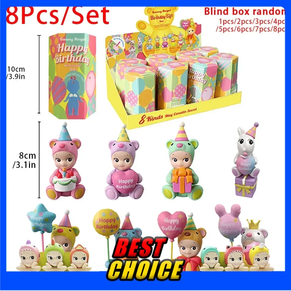 

Sonny Angel Blind Box Birthday Series Animal Anime Figures Ornaments Cute Dolls for Fans Desktop Car Ornament Christmas Gift