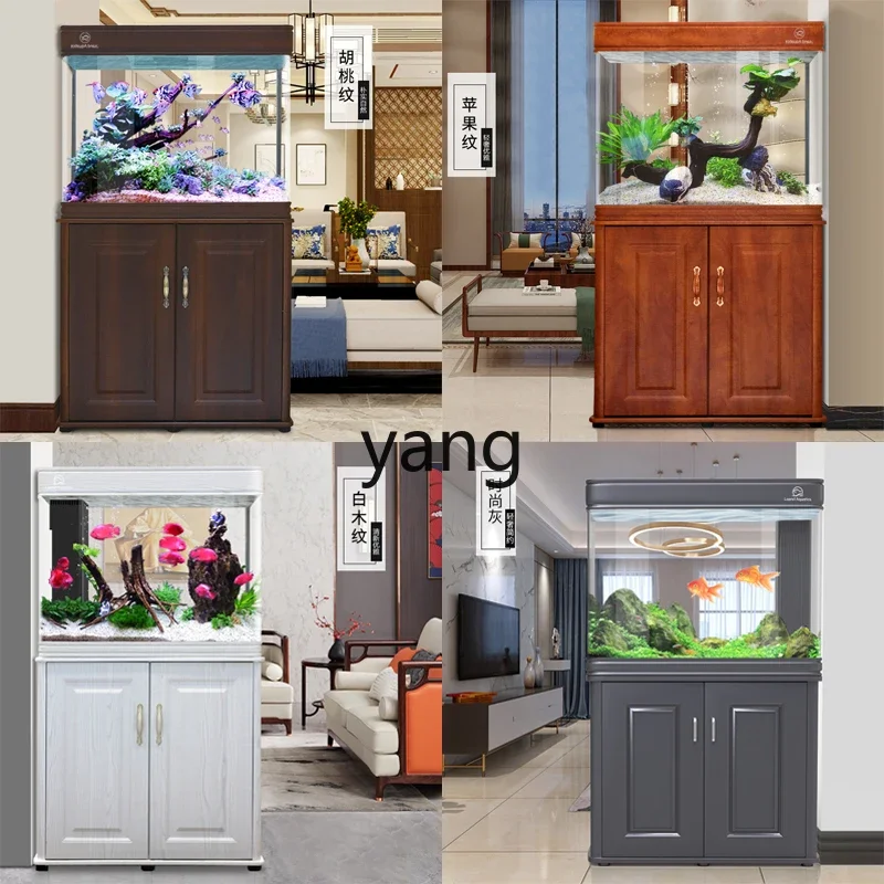 Yhl Floor Large Household Aquarium Upper Filter Integrated Screen Ecological Bottom Filter Tank Custom Dragon Fish Tank