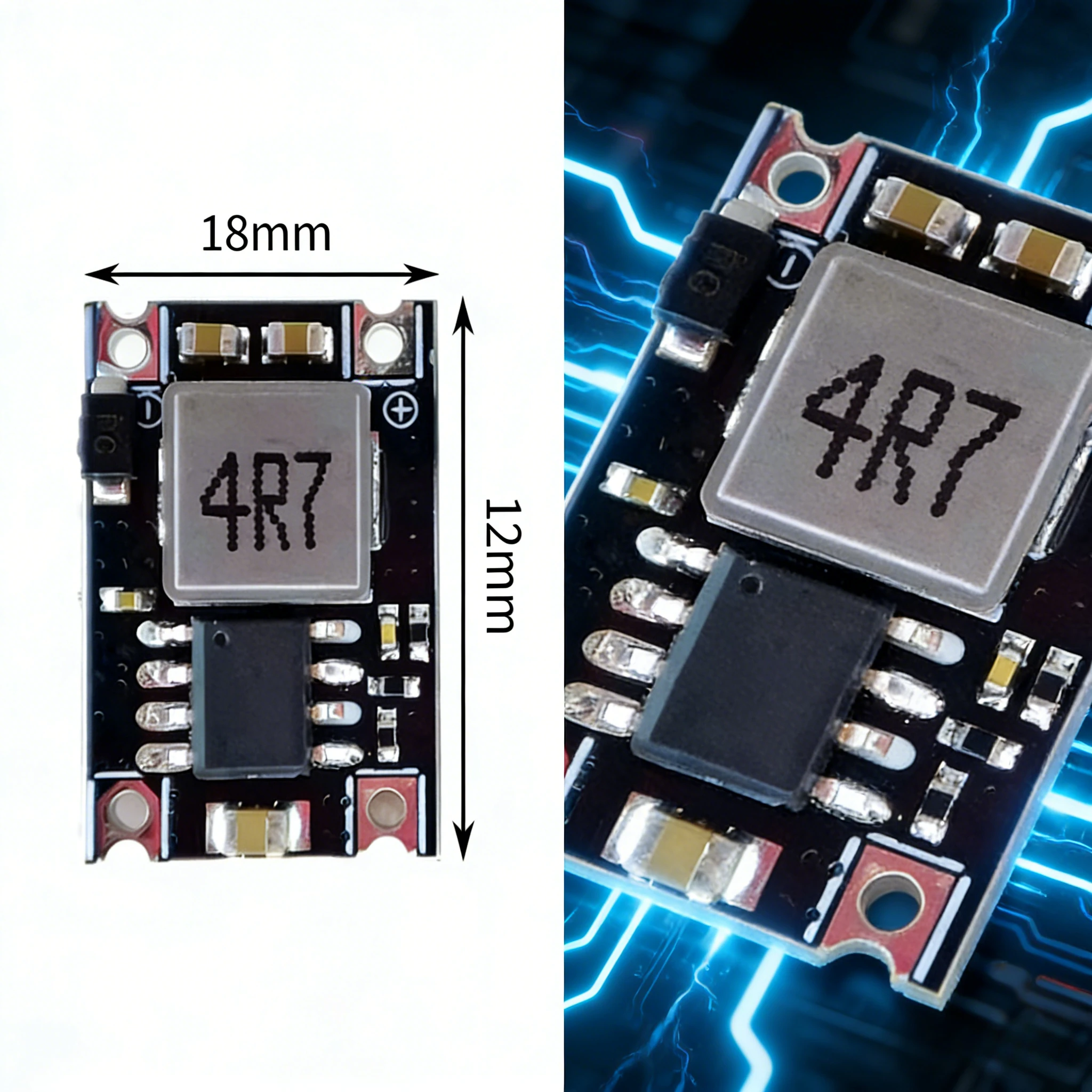 Mini Step-down   3.3 5V 9V 12V 18*12mm DC-DC 3A Power Module Voltage Stabilizing Module Power 24V To Fixed Vehicle Output