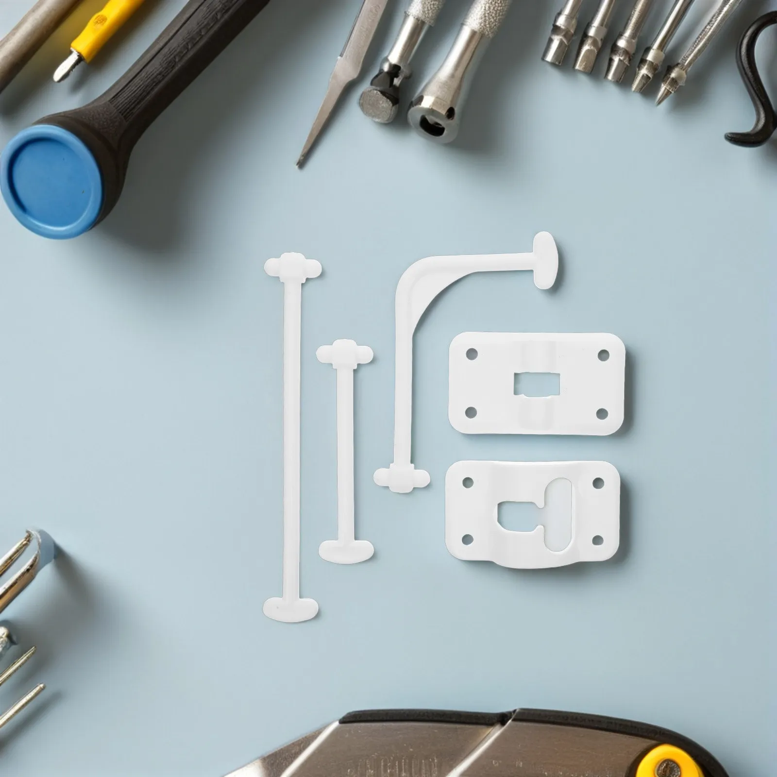 1Set Rv Door Latch Extender Three-Bar Plastic Entry Door Holder for Camper Trailer Stabilizer Heavy Duty Rustproof Travel Safety