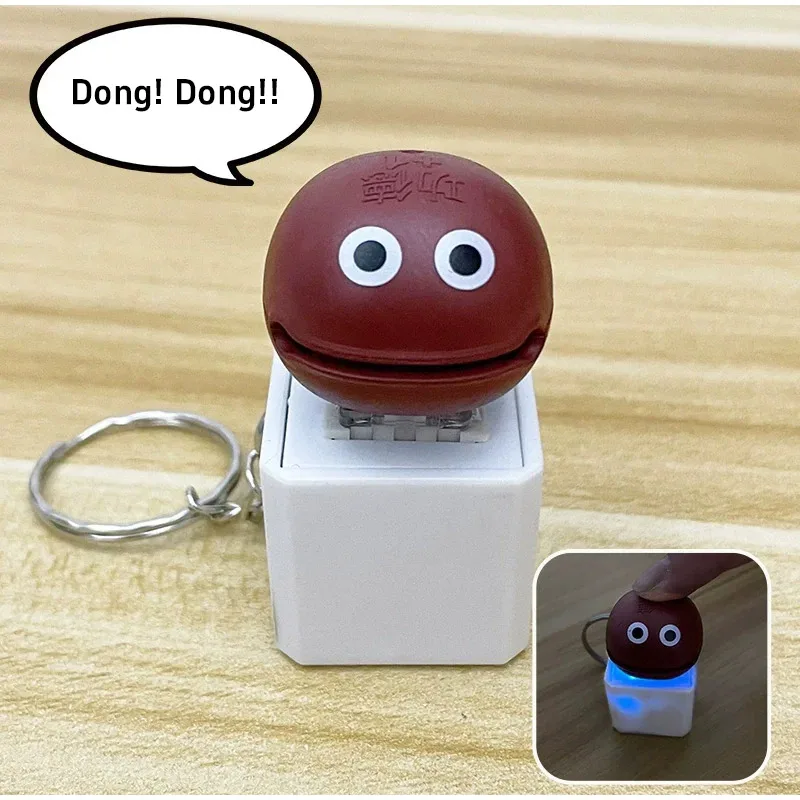 4PCS Wood Fish Shape Keycap Keychain Cute Keyboard Keycap Clicker Backpack Hanging Pendant Charms Stress Relief Hand Fidget Gift