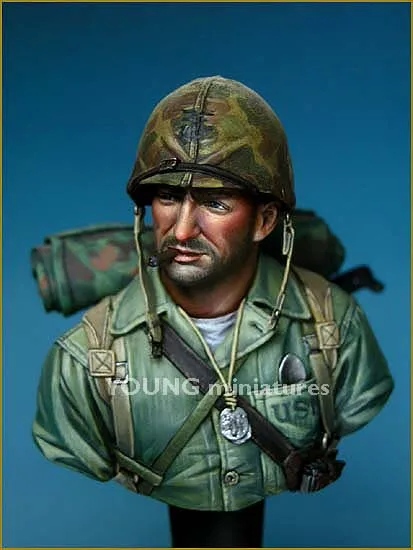 1/10 USMC IWOJIMA 1945 Resin Figure Bust GK Military theme of World War II WWII Uncoated No colour