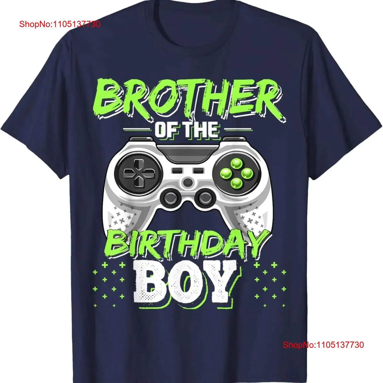 Brother of the Birthday Boy Matching Video Game T Shirt  vintage Washed fashion Versatile Casual designer clothes Soft