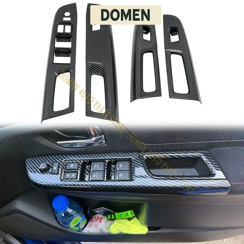 DOMEN Only RHD! For Subaru WRX /WRX STI 2015-2019 ABS Car Door Armrest Window Lift Switch Buttons Cover For Subaru Levorg 2014-2