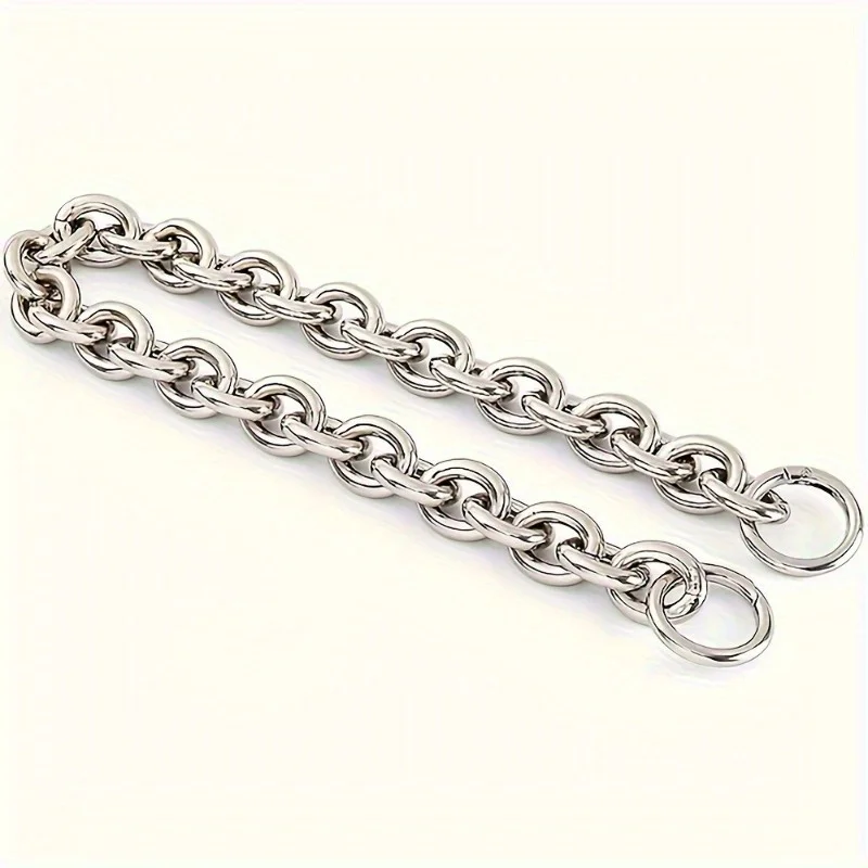 2pcs Heavy O Shape Metal Chain Handle - Shoulder Strap Replacement for Women's Handbag, Shoulder Bag, DIY Wallet Making