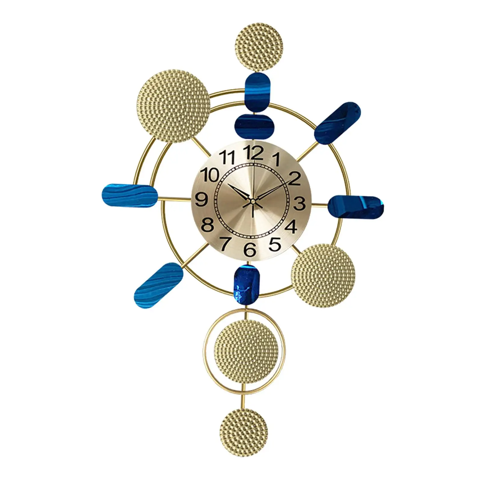 Metal Wall Clock Wall Art Decor Silent Movement Office Large Decorative Wall