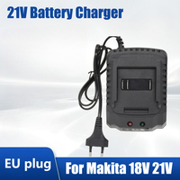 21V Universal Lithium Ion Battery Charger for Makita 18V 21V Battery Power Tool Battery Charger EU Plug