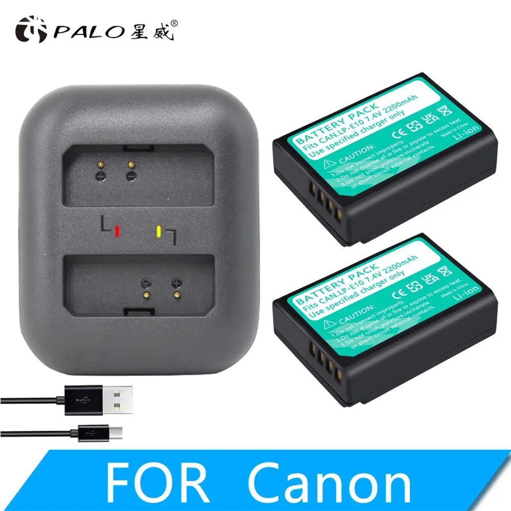 

PALO LP-E10 LPE10 LP E10 battery for Canon EOS Rebel T3 T5 T6 T7 Kiss X50 Kiss X70 EOS 1100D 1200D1300D 2000D Digital Camera