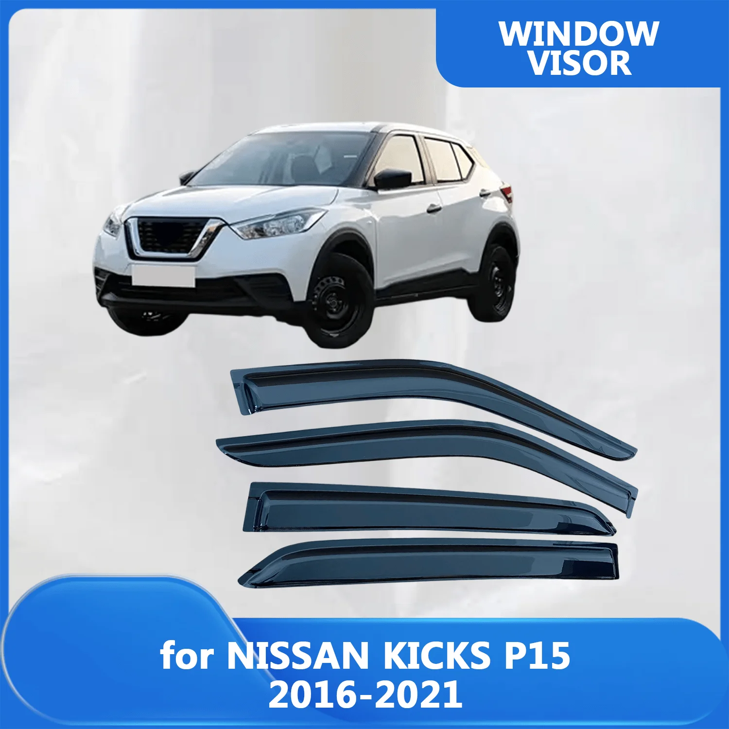 

Window Visor for NISSAN KICKS P15 2016 2017 2018 2019 2020 2021 Wind Deflectors Rain Guards Door Visor Vent