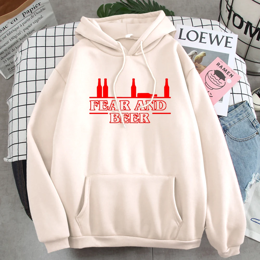 Stranger Beer Letters Rock Men Hoodies Streetwear Fashion Mens Sweatshirts Hip Hop Harajuku Men's Pullovers Grunge Clothing