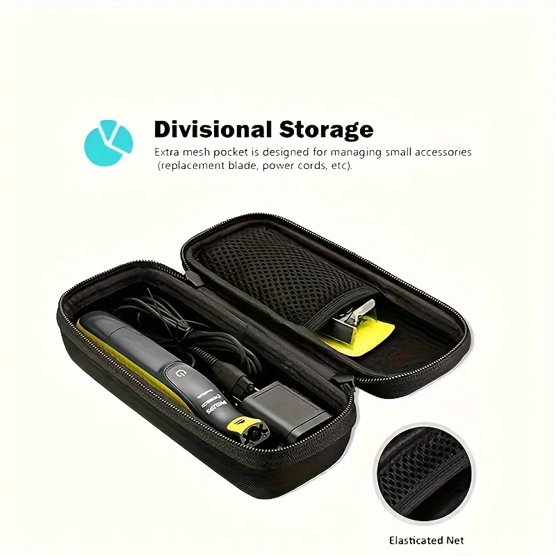 1 ピースポータブル電気カミソリケース – 耐衝撃トラベルカミソリキャリングバッグ