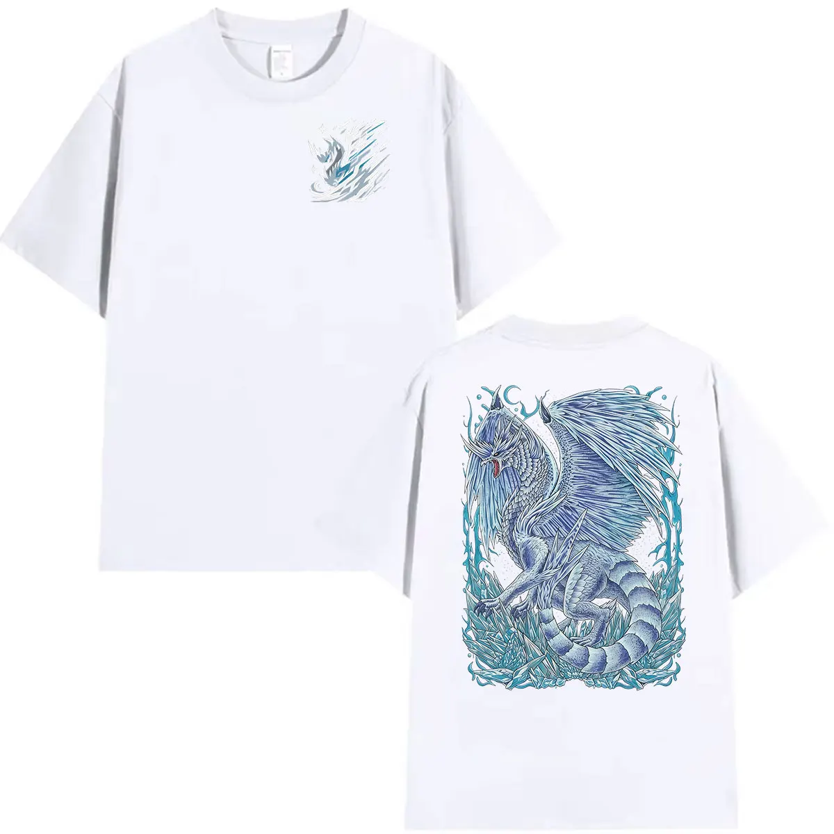 Game Monster Hunter Velkhana The Iceborne Dragon T Shirts Men Women Casual 100% Cotton Oversized T-shirt Clothing Fashion Tshirt