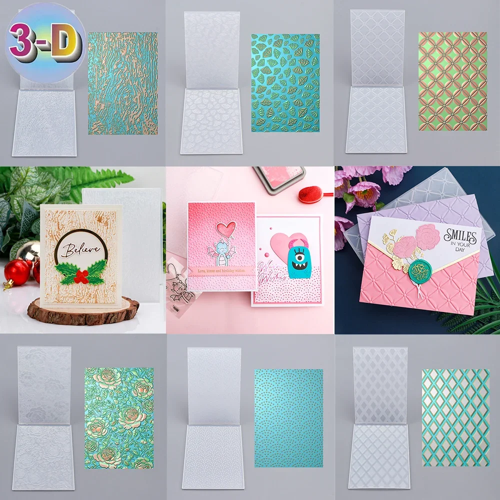 3D-Prägeordner, dimensionale Diamanten, Gitter, Valentinstag-Herz-Hintergrund zum Hinzufügen von Texturen, Einzelhandel zum Basteln von Papiern, DIY-Herstellung