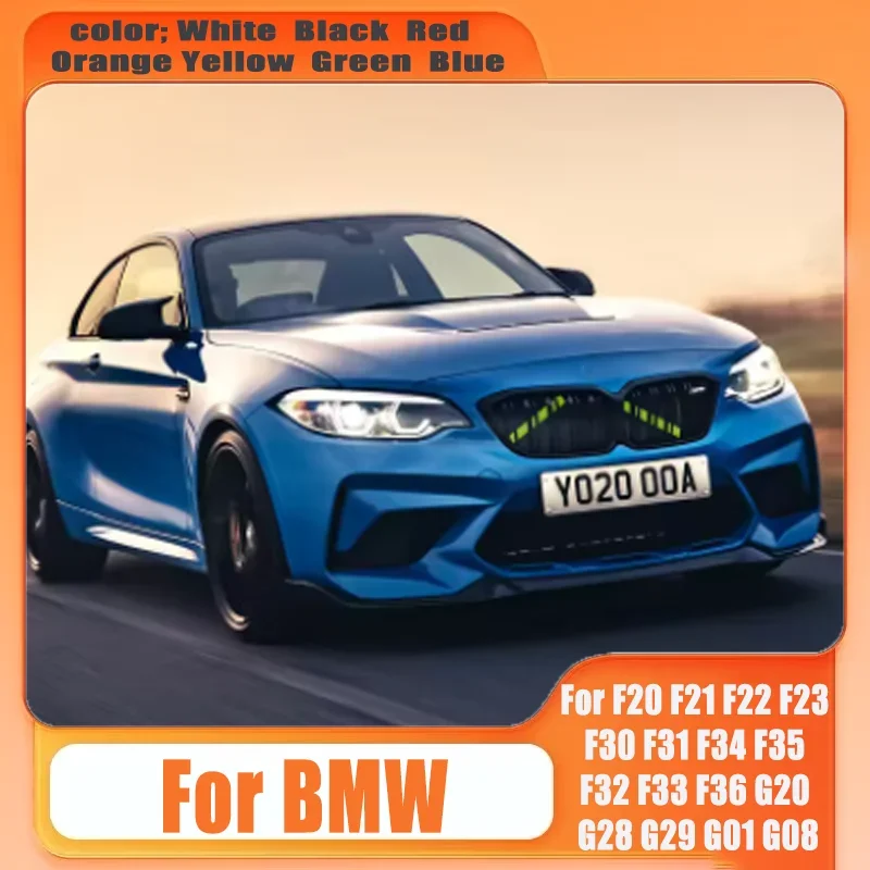 M Sport Style Front Grille Trim StripS Cover Frame Stickers For BMW F20 F21 F22 F23 F30 F31 F32 F33 F44 F45 F46 G11 G12 G20 G21