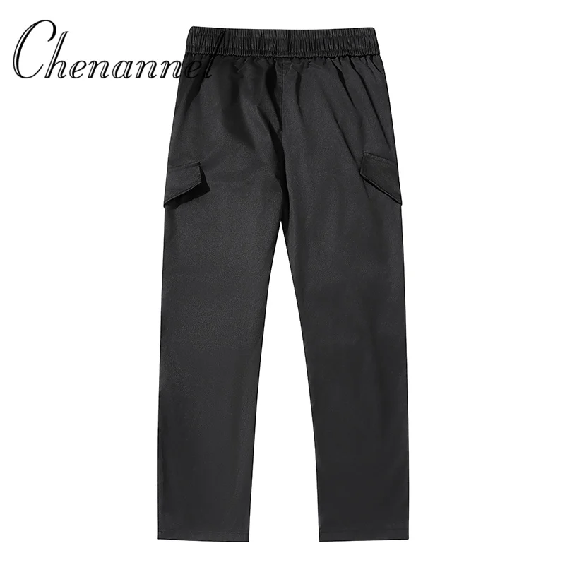 

Мужские мешковатые брюки-карго с карманами, эластичной резинкой на талии, широкие брюки, повседневные уличные брюки больших размеров