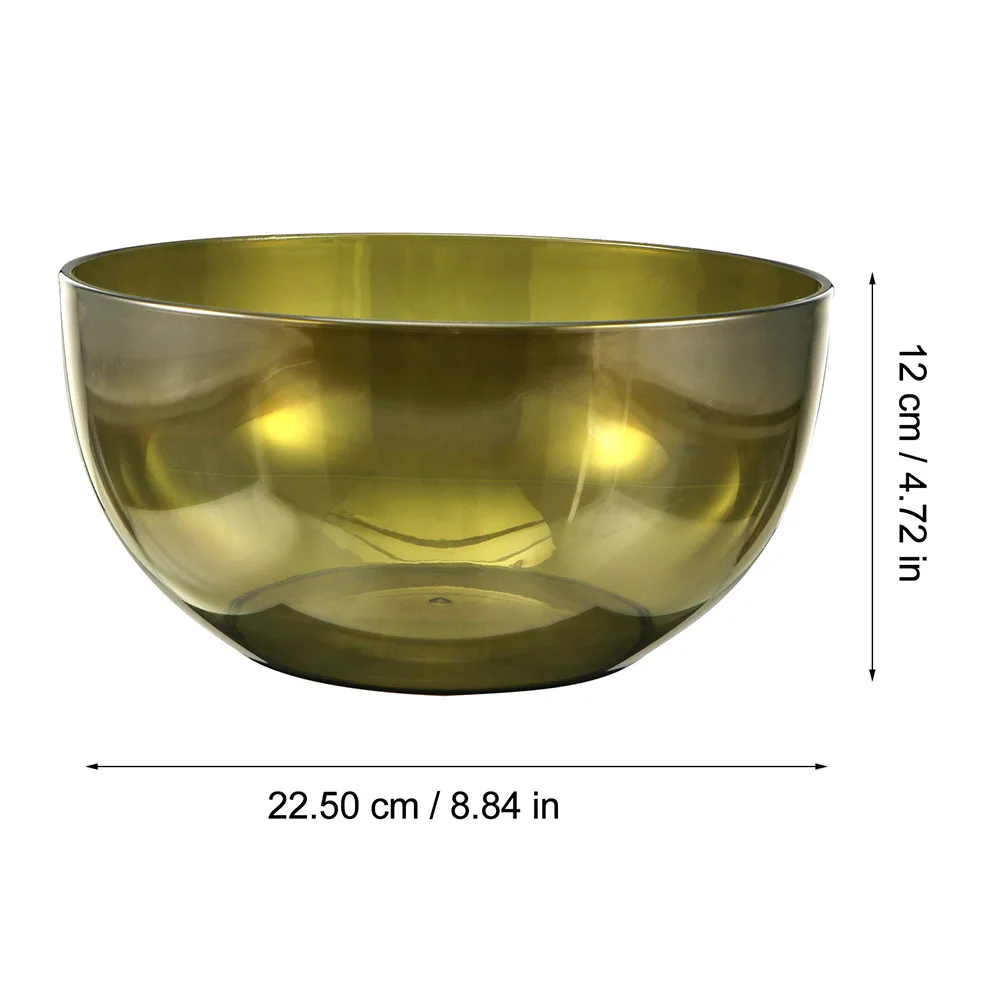 

3pcs Plastic Salad Bowls 3D Design Smooth Rim Easy Clean Fruit Vegetable Food Holder Kitchen Supply Household Bowl